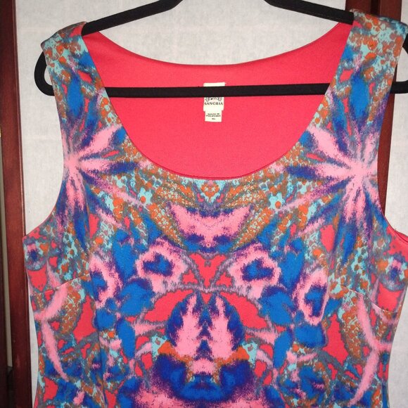 Colorful Sangria Sheath (bodycon) Sz 16 - Picture 2 of 3